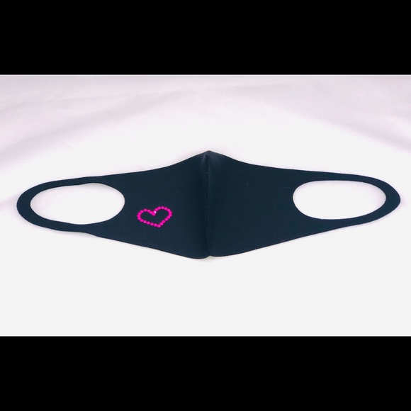 💖NEW Swarovski Crystal Face Mask w/ Heart - Picture 2 of 10